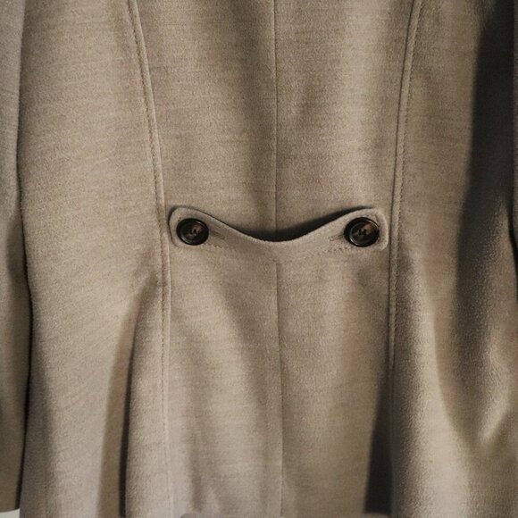 H&M Women's Grey Sz 10 Double-Breasted Lined Collared Long Sleeve Pocket Coat - Picture 11 of 15